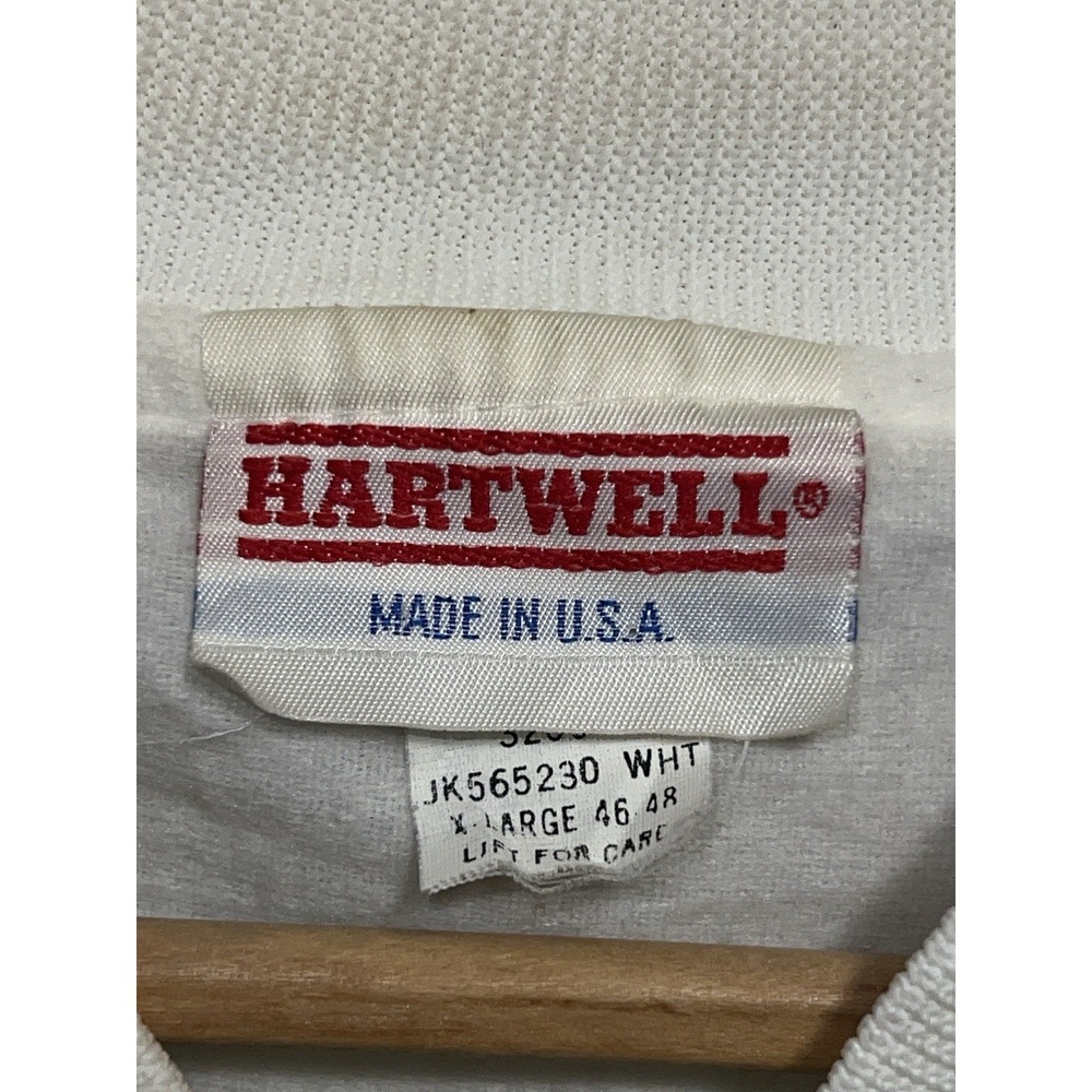 Hartwell 80's Jacket GE General Electric Logo Men's XL White Satin VTG‎